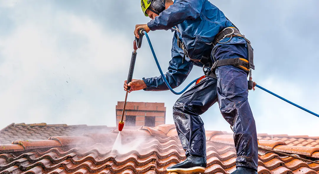 Nettoyage et démoussage de toiture